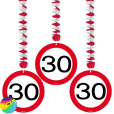 Viseča spirala s prometnim znakom za 30 let